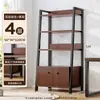 Estantería de pie, armario de almacenamiento todo en uno montado en la pared para uso doméstico, estantería de acero y madera para sala de estar, librero simple