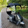 Parasol para Motocicleta de Vehículo Eléctrico Parasol de Plástico Negro Cubierta de Lluvia para Patinete Eléctrico Nuevo Refugio de Lluvia a Prueba de Viento