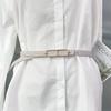 Cinturón Fino Reversible para Mujer Sencillo Ropa de Trabajo Ol Versátil Verano Decorativo Vestido Traje Camisa Cinturón Pequeño