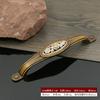 Puxador de gaveta estilo europeu antigo Shangpinnu bronze amarelo puxador de armário de sapatos armário de guarda-roupa arte esculpida em rosa