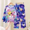 Pijama Infantil Capivara para Meninos, Crianças Médias e Grandes, Calças de Manga Comprida para Meninas, Conjunto de Roupa de Casa de Desenho Animado do Sudeste Asiático