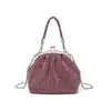 Bolso de Noche Popular Transfronterizo Brillante de Pedrería Completa con Clip Metálico Portátil Cadena Cruzada Bolso Nube para Mujer