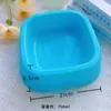 Comedero para Mascotas, Bebedero, Comedero, Doble Cuenco de Plástico para Gatos, Cuenco con Protección para el Cuello Antivuelco, Bebedero, Cuenco para Comida de Perro, Cuenco Cuadrado