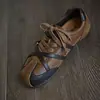 Zapatos Deportivos Casuales para Mujer, Estilo Retro Francés, Puntera Redonda, Planos, con Cordones, Zapatos de Entrenamiento Alemanes, Novedad Otoño 2026, Correa con Hebilla Cruzada