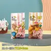 Bolsa Autoportante Cóncava Lateral de Dibujos Animados Escarchada Dulce Seco Crujiente de Copos de Nieve Bolsa de Empaque de Grado Alimenticio Bolsa Sellada a Máquina para Snacks de Horneado