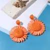 Pendientes de Hierba Rafi Flor Estrella Estrella de Mar Piña de Venta Caliente Transfronterizos Dopamina Tejidos a Mano Pendientes para Viajes de Verano Vacaciones