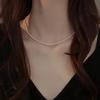 Nuevo Collar de Perlas para Mujer Otoño e Invierno, Diseño de Lujo Ligero de Nicho, Cadena para Clavícula de Moda de Gama Alta, Cadena para el Cuello, Cadena para Suéter, Cadena de Perlas