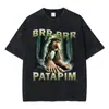 [Transfronterizo 230g] Camiseta Divertida Cerebro Podrido Italiano Tralalero Tralala Tung Tu