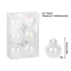 Bolas Decorativas Navideñas Transparentes de Colores Huecas Transfronterizas Bolas Redondas Transparentes Sopladas al Vacío Adornos para Árbol de Navidad al por Mayor En caja