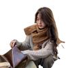 Venta de liquidación: Bufanda de Lana Tejida Nueva Otoño/Invierno para Mujer, Estilo Coreano, Versátil, Calentador de Cuello Cálido para Estudiantes, Chal para Mujer