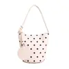 Bolso de Mano Bolso Cruzado al Hombro Estilo Coreano Simple Retro Textura Mate Bolso Cubo para el Trabajo Otoño Temprano Nuevo Lunares