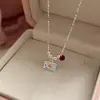 "Carta de Amor" Collar con Letra Estilo Fresco de Verano Japonés y Coreano, Diseño Nicho de Ins, Cadena Divertida y Linda para la Clavícula
