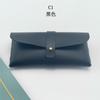 Novo Couro Portátil Soft Bag Nail Buckle Óculos Caso Óculos de Sol Moda Óculos Portáteis Caso Moda Simples Retro