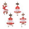 Amazon Explosions Cross-border Christmas Hollow Pendant Elk Small Tree Bell Hollow English Christmas Tree Wooden Hanging