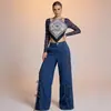 Calça Jeans Feminina Retrô de Novo Estilo Europeu e Americano com Decoração de Cadarço, Perna Larga Reta Solta e Relaxada