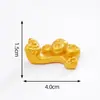 Lingote de Ano Novo para Atrair Riqueza, Boneco de Cavalo Dourado Pequeno, Acessórios Fofos de Decoração DIY, Pequenos Enfeites para Carro e Desktop