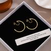 Anillo Sensorial Retro de Alta Calidad Estilo Hong Kong Plato Simple para Incienso de Mosquitos Clip para Oreja Estilo Ins para Mujer Diseño sin Perforaciones Pendientes Elegantes
