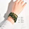 Pulsera Fantasma Verde Pulsera Cornucopia de Cristal Cielo Estrellado Teñido Mar de Flores Explosivas Pulsera Verde Algas Cielo Estrellado Pulsera