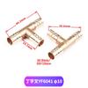 Rosca Exterior Todo Cobre Cuatro Vías Recto Torre Tipo I Recto Cruz Cuatro Vías Paso Directo Conector de Manguera para Tubería de Agua Tubería de Aire Rosca Exterior