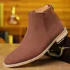 Botines Chelsea de Gamuza Transfronterizos para Hombre Tacón Bajo Botas de Cuero de Comercio Exterior Botas para Hombre En Stock Venta al por Mayor Botines
