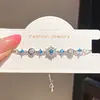 Pulsera de Zirconia Geométrica Dulce Estilo Coreano, Sensación de Lujo Ligero y Gama Alta, Joyería de Diseño de Nicho Moda y Exquisita para Mujeres