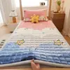 Cojín de Colchón de Terciopelo de Leche Clase A Manta de Terciopelo para el Hogar Esterilla Colcha Dormitorio de Estudiante Individual Invierno Colchón Forrado de Felpa
