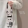 Pintura de Textura Muñeca Panda Adecuada para Carcasa de Teléfono Móvil Apple 16 15PRO Bolsa para Tarjetas Cordón 14 Silicona a Prueba de Caídas 13 Creativo X