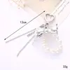 Ins Nuevo Colgante de Llavero con Lentejuelas y Lazo de Perlas para Funda de Teléfono Móvil Accesorios de Correa de Muñeca para Lanyard de Teléfono Móvil