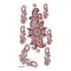 Pegatinas de tatuaje temporales florales a mano impermeables de encaje Hina rojo marrón transfronterizas India Medio Oriente venta caliente tatuaje de henna