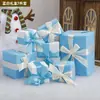 Caja de Regalo Hecha a Mano Navideña Decoraciones debajo del Árbol Juego de Siete Piezas Accesorios de Decoración para Ventana de Hotel y Centro Comercial Combinación de Adornos