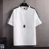 Camiseta de lino de manga corta para hombre, nueva camiseta de verano de media manga, de algodón y lino, color liso, holgada, blanca, de media manga