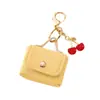 Porta-moedas vintage portátil com monograma, estojo para fones de ouvido, pingente, chaveiro, acessório estilo Miu, acessório de armazenamento