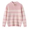 Suéter de Cashmere Listrado Vermelho Ano Novo 2026 Infantil Meninos Gola Alta Meia Pulôver Meninas Espessado Crianças de Meia-Idade e Mais Velhas