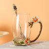 Tazas de Esmalte al por Mayor del Fabricante, Estilo Nuevo para Mujer, Alto Valor Estético, Tazas de Té con Flores para el Hogar, Vasos de Agua Exquisitos para la Oficina, Uso para Maestros