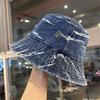Sombrero de Cubo de Mezclilla Retro Japonés Desgastado para Hombres y Mujeres, Versátil para Primavera y Verano, Sombrero de Sol Adelgazante para Salidas