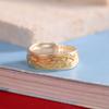Moda Plata Joyería de Moda Plata 999 Flor Anillo de Oro Grabado Corazón-sutra Simple Anillo Abierto de Plata