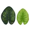 Hojas de Taro Laminadas con Patrón de Sandía para Aguas Profundas y Someras, Hojas Artificiales Realistas, Accesorios para Paisajismo Tropical y Arreglos Florales, Venta al por Mayor desde el Fabricante