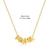 Colar Europeu e Americano Transfronteiriço de Aço Inoxidável Ouro 18k Ouro Rosa MAMA Presente Dia das Mães DIY Colar Alfabeto Joias Amazon