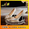 Novos Sapatos de Casamento Florais 2026 para Mulheres, Salto Alto Versátil para Vestidos de Casamento, Salto Baixo de 4cm, Sapatos de Noiva Confortáveis de Salto Fino