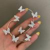 Super Flash Simple Mariposa de Pedrería Colgante para Oreja Nueva Moda Clip para Oreja Pendientes Temperamento Personalizado de Moda Nuevos Pendientes