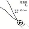 Collar Transfronterizo Europeo y Americano de Acero Inoxidable con Resina Redonda de 15 mm Semilla de Mostaza Cadena Plana Cruzada, Collar Metálico Simple Personalizado