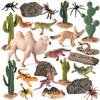 Camello del Desierto Simulado, Cascabel, Zorro Fennec, Lagarto, Cactus, Modelo de Reptil, Juguete de Micro Paisaje