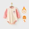 Ropa Jingqi para Bebés Recién Nacidos Derong Monos de Otoño e Invierno Monos para Bebés de Pocos Meses Ropa Cálida para Casa