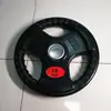Placas de Pesas de Goma Recubierta para Gimnasio Comercial para Estudios de Entrenamiento Personal, Agujero Grande de 5 cm Placas de Peso de Tres Agujeros para Barra Olímpica Equipo