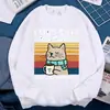 Me Gustan los Gatos y el Café Sudadera con Capucha Estampado Lindo Hombres Mujeres Fitness Ne