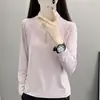 Blusa feminina de manga comprida de secagem rápida 2026 nova primavera-verão cor sólida gola alta absorção de suor esportes ao ar livre leve toque fresco