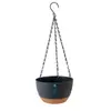 Novo vaso de flores de cesto suspenso estilo nórdico para varanda de casa, adequado para plantas verdes e jiboias, com absorção automática de água e design de compartimento duplo