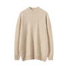Suéter de cachemira de talla grande para hombre, de punto de lana 100 pura, de doble hebra gruesa, de fondo, de medio cuello alto torcido, para otoño e invierno