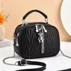 Bolsa Transversal de Ombro Único com Textura Diferenciada para Axila Feminina Nova Retro Versátil Estilo Coreano Estilo Ins Bolsa de Mão