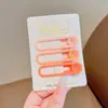 Pinzas para el pelo de niña, accesorios para el pelo de estilo coreano para mechones sueltos y flequillo, pinzas laterales de colores para el verano populares en redes sociales
